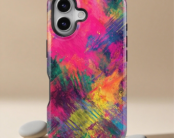 Aquarel abstracte kunst telefoon geval cadeau voor liefhebbers telefoonhoesje voor iPhone 17 16 15 14 13 12 11 Pro Max, Samsung S25 S24 S23 S22 S21