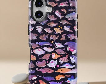 Leuke cartoon haai telefoonhoesje voor iPhone 17 16 15 14 13 12 11 Pro Max, speelse cartoon beschermhoes voor Samsung Galaxy S23 S24 S25 Ultra