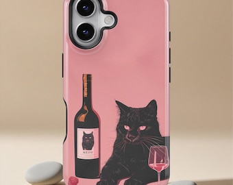 Custodia per telefono con design di gatto divertente per iPhone 17 16 15 14 13 12 11 Pro Mini Max, custodia protettiva per gatto amante dei gatti per Samsung S25 S24 S23 Ultra