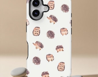 Lustige Igel Muster Handyhülle für iPhone 17 16 15 14 13 Pro Mini Max, süße Igel Liebhaber Schutzhülle für Samsung S25 S24 S23 Ultra