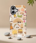 Cute Jellycat Inspired Phone Case, Plush Collage Phone Cover, Whimsical Fall Phone Accessory, iPhone 17 16 15 14 13 12 Pro Max, Samsung S26 product logo