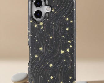 Night Stars-telefoonhoesje voor iPhone 17 16 15 14 13 12 Pro Max Mini, Shining Night Sky-beschermhoes voor Samsung Galaxy S21 S22 S23 S24 S25