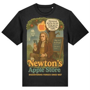 Newtons Apple Store-tröja med udda popkonstmotiv