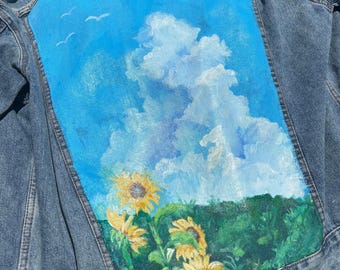 Individuell bemalte Jeansjacken