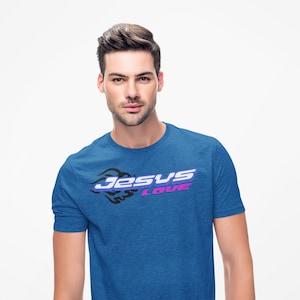 Jesus Love Unisex T-Shirt, Casual Graphic Tee, Faith-Based Apparel, Comfortable Everyday Wear, Perfect for Gifts and Celebrations
