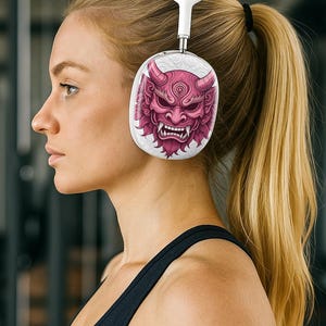 Samurai Demon AirPod Max Hülle, Kopfhörer-Schutzhülle, künstlerisches Tech-Zubehör