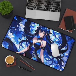 AnimeInspired Desk Mat, Vibrant Gaming Mouse Pad, Artful Desk Decor, Unique Office Accessory, Perfect Gift for Otaku