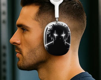 Anime Style AirPod Max Case, Manga Character Headphones Cover, Protective Earbuds Holder
