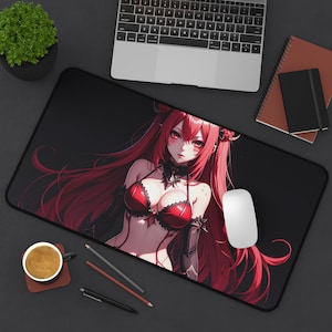 Anime Inspired Desk Mat for Gamers, Fantasy Desk Pad, Aesthetic Office Decor, Gift for Students, Unique Mouse Pad, Cosplay Accessories