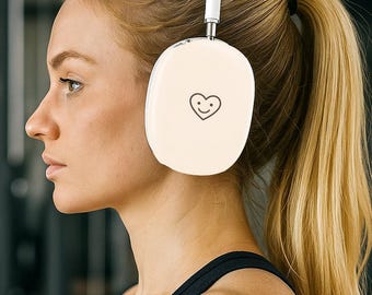 AirPods Max Case, Heart Design, Polycarbonate Headphone Cover, Music Lover Accessory