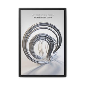 Generative Art Print | Strange Attractor Rayleigh Benard System | Abstract Math Inspired Wall Office Print Science Minimal Elegant Geometric