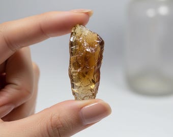 Raw Orange Zircon Stone: Untreated Crystal for Energy Healing, DIY Jewelry