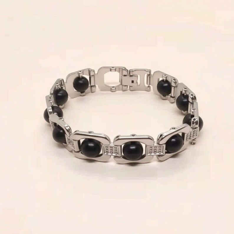Stylish black bead Karungali bracelet gift idea