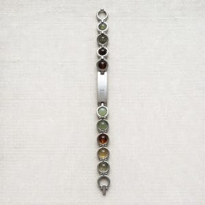 Dhan Yog Bracelet, Multicolor Natural Gemstones in Silver-Plated Metal