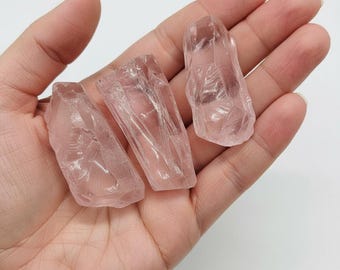 Rough Pink Zircon Stone: Natural Untreated Crystal for Reiki & Heart Chakra
