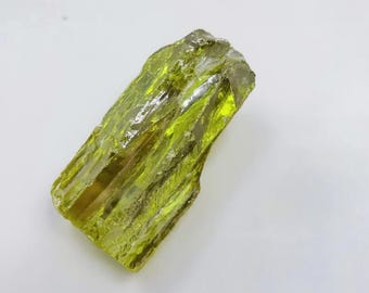 Raw Peridot Zircon Crystal AAA, Natural Green Rough Gemstone, August Birthstone, Wire Wrap Stone