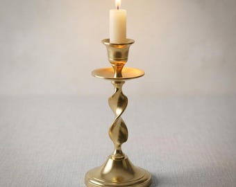 Brass Candle Holder, Handmade Indian Candle Stand, Antique Gold Candle Holder, Vintage Home Decor, Meditation Altar Decor, Housewarming Gift