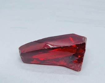 Natürlicher Roter Rubin Zirkon Kristall: Roher burmesischer Edelstein, Chakra Heilung