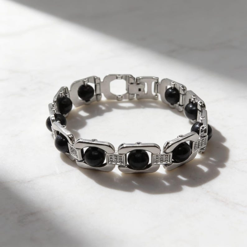 Indian Karungali bracelet polished bead design