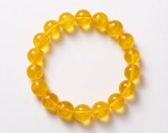 Natural Citrine Crystal Bracelet: Reiki Healing, Prosperity Yellow Stone