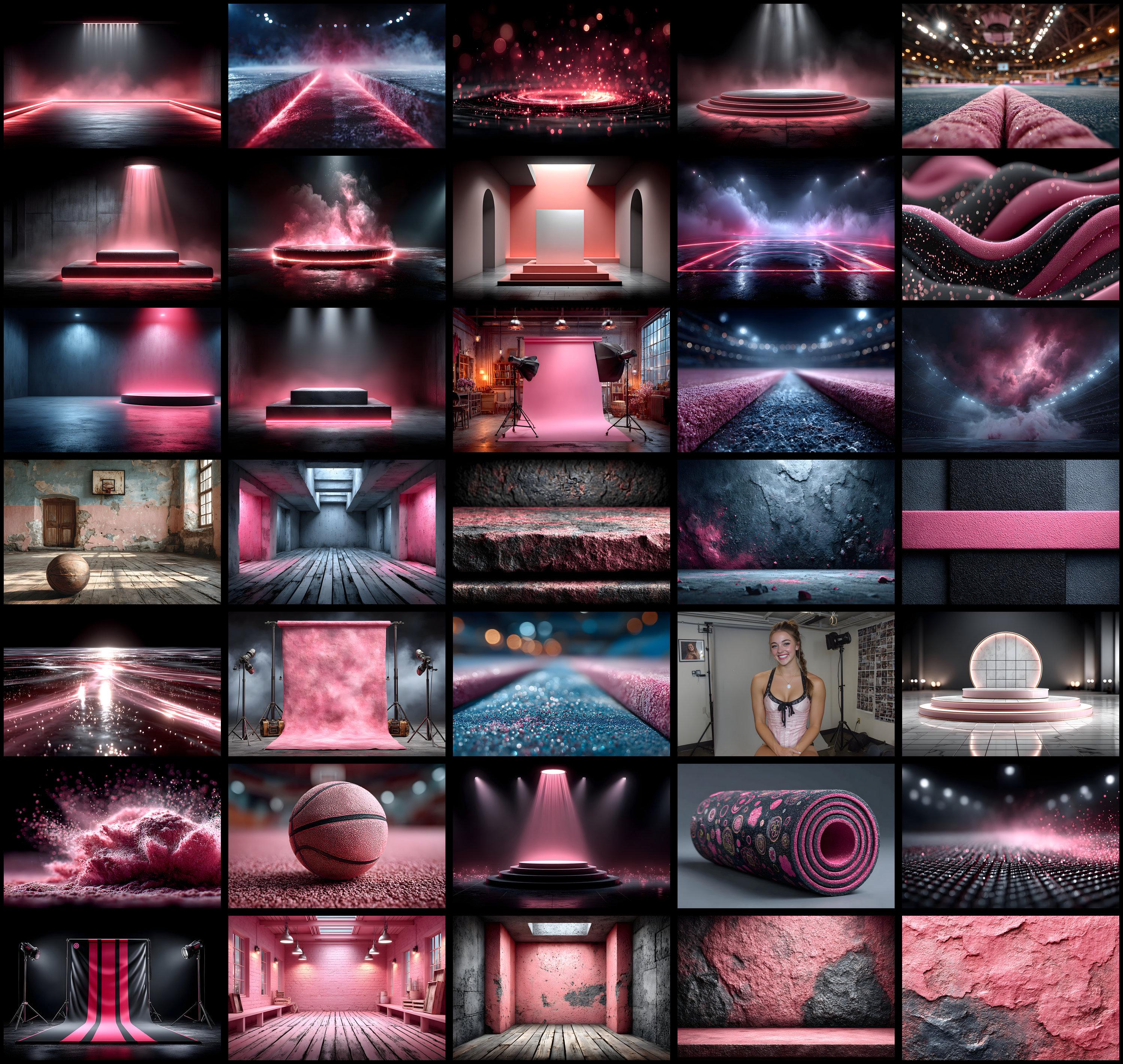 625 Pink & Black Studio Backdrops | Performance and Sports Photography ...