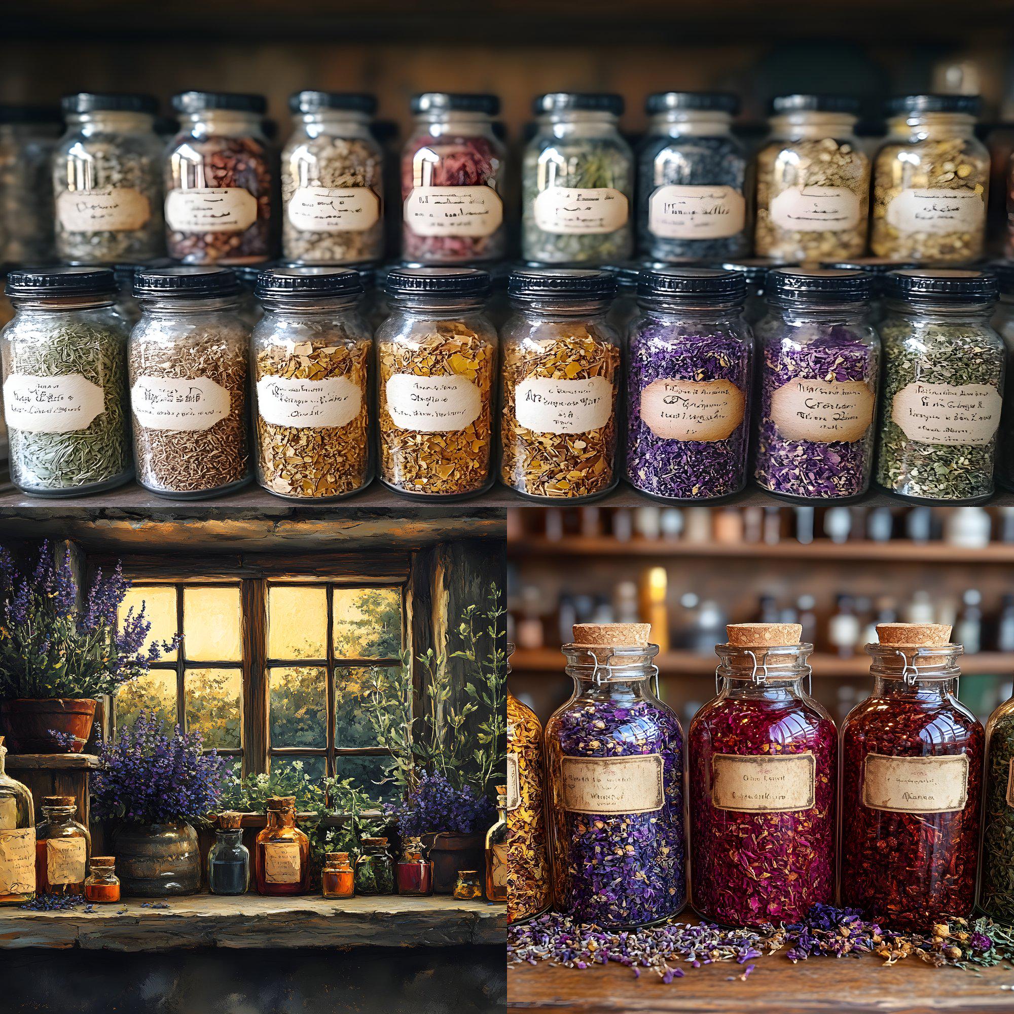 Apothecary Shop Digital Backdrops, Witch Cottage Herb Shelf Photography ...
