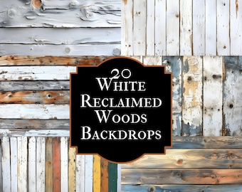 White Reclaimed Wood Digital Backdrop, Rustic Photography Background, for Portrait Photography, Farmhouse Style Photo Booth Prop