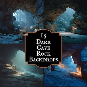 Dark Cave Photography Backdrop, Rock Formation Background, Fantasy Cave Backdrop, Cave Photo Prop, Unique Rock Cave Images