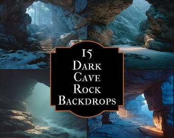 Dark Cave Photography Backdrop, Rock Formation Background, Fantasy Cave Backdrop, Cave Photo Prop, Unique Rock Cave Images