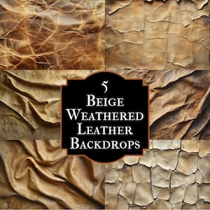 Beige Leather Digital Backdrop, Weathered Texture Photography Background, for Portrait Photography,
