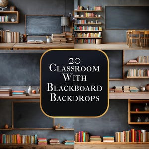 Teacher Virtual Background: Classroom Scene - School Photo Prop