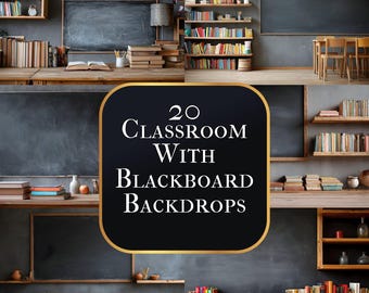 Sfondo virtuale per insegnanti: Scena in classe - Accessorio per foto scolastiche