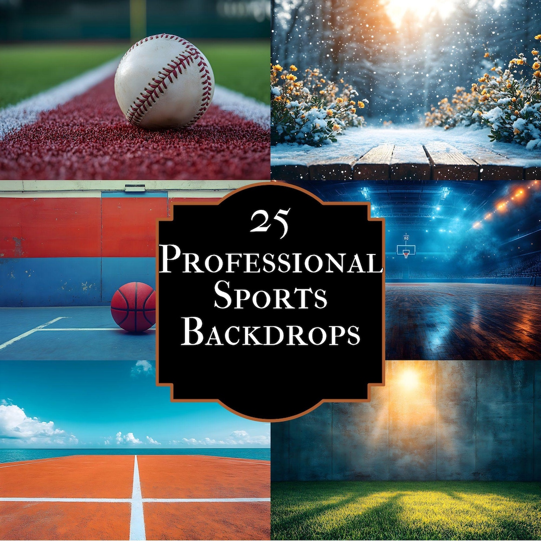 Sports Photography Backdrop Bundle, Action Photo Backgrounds, for Team ...