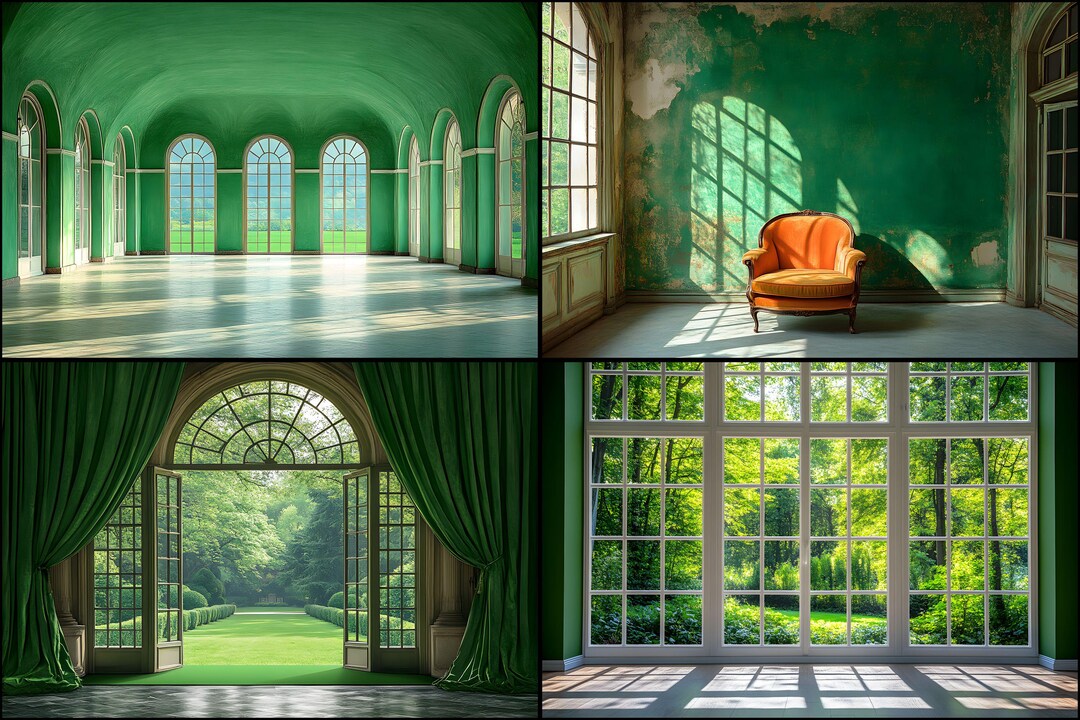 Royal Green Interior Digital Backdrop Collection, Photography ...