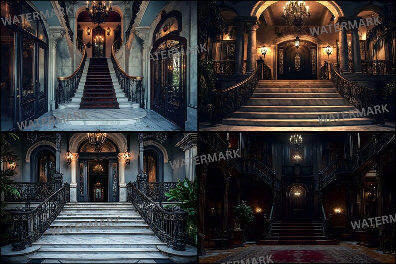 Grand Victorian Mansion Digital Backdrop, Elegant Photography ...