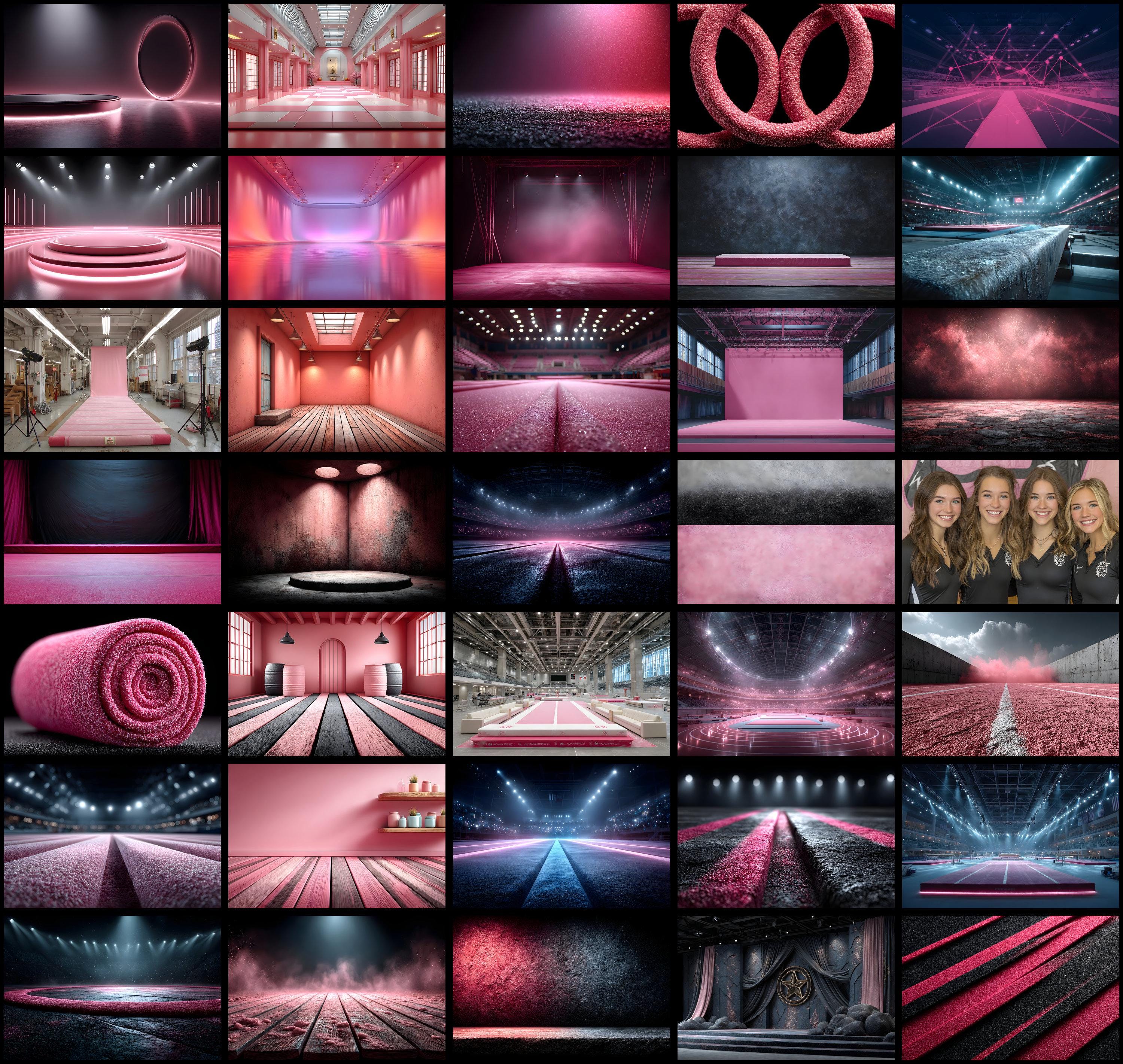 625 Pink & Black Studio Backdrops | Performance and Sports Photography ...