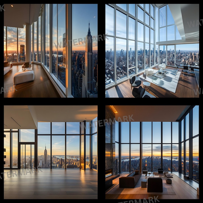 Illustration of Virtual View Of Luxury Penthouse Condos