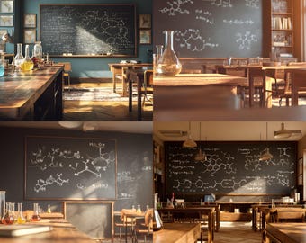 Sfondo per aula di chimica - Accogliente laboratorio scientifico per foto