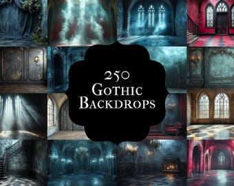 250 sfondi di castelli gotici, texture per fotografie dark fantasy (carta digitale, uso commerciale)