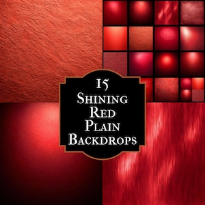 Shining Red Photography Backdrop, Plain Texture Red Digital Background for Portraits, Red Master Overlay, Vibrant Scarlet Studio Background