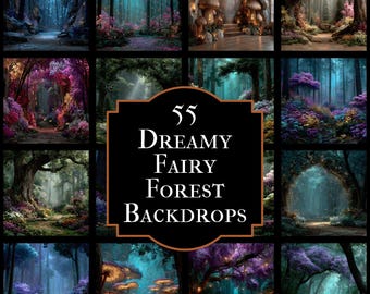 Fairy Forest Digital Backdrop, Dreamy Photography Background, Enchanted Woodland Scene for Portraits, Photo Prop, Fantasy Fairytale Images