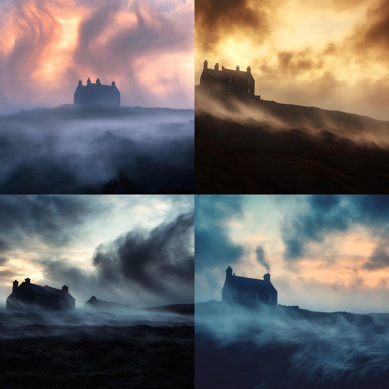 Dramatic Sky Digital Backdrop Bundle, Photography Backgrounds ...