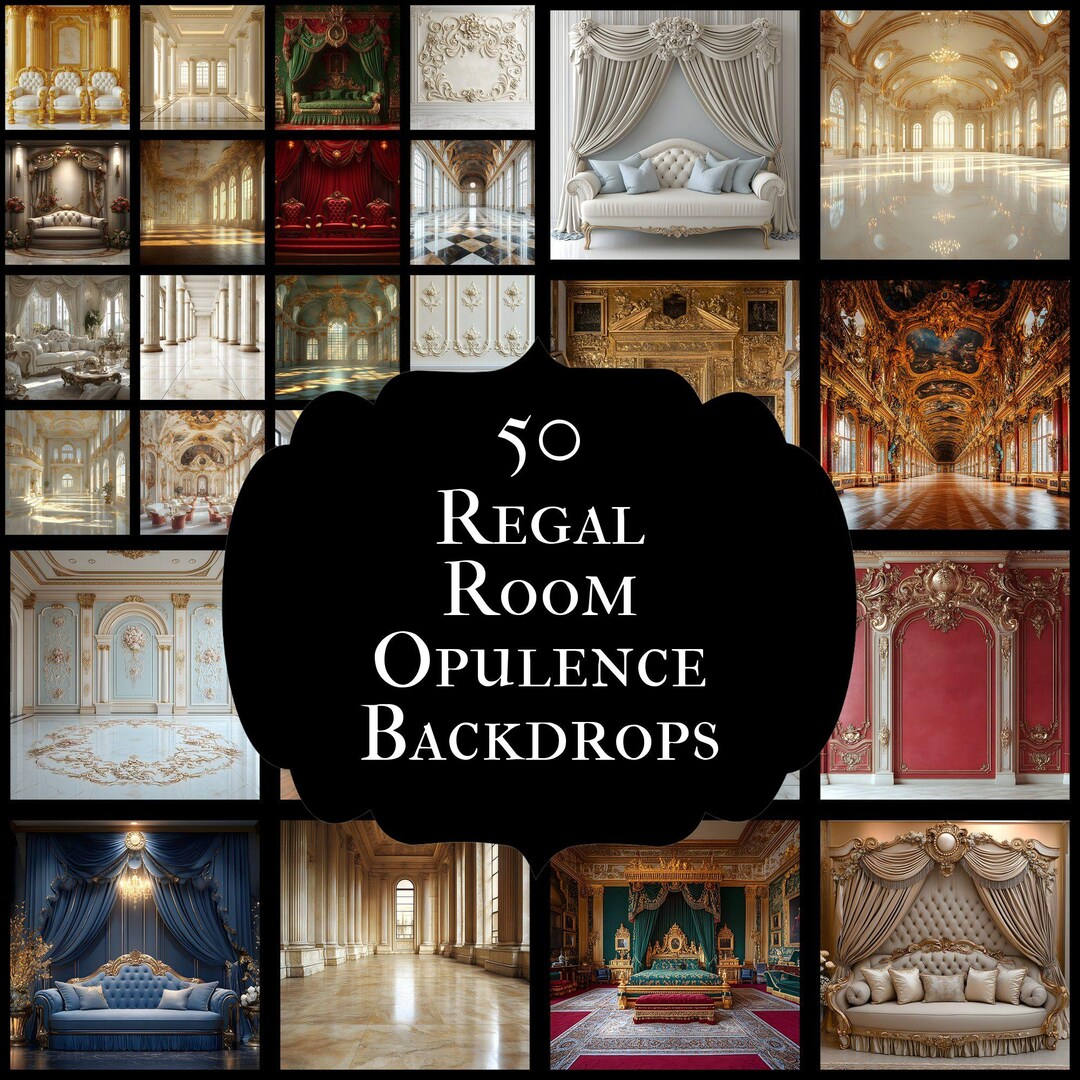 Luxury Palace Interior Digital Backdrop, Royal Room Background for ...