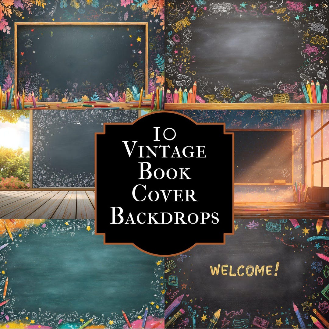 Back Drop Book Vintage Book Cover Digital Backdrop, Antique Book Backgrounds for ...