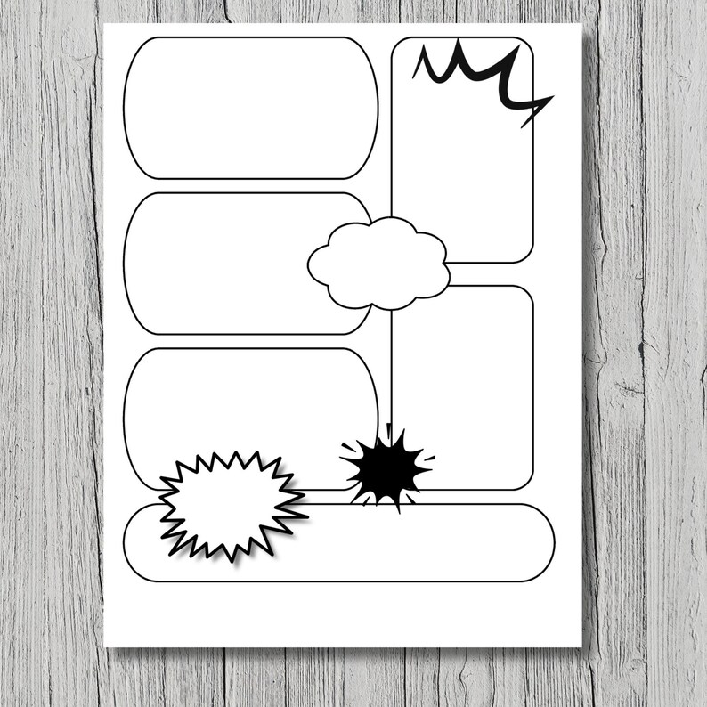 110 Blank Comic Template Printable| Comic Drawing Book| Create Your Own ...