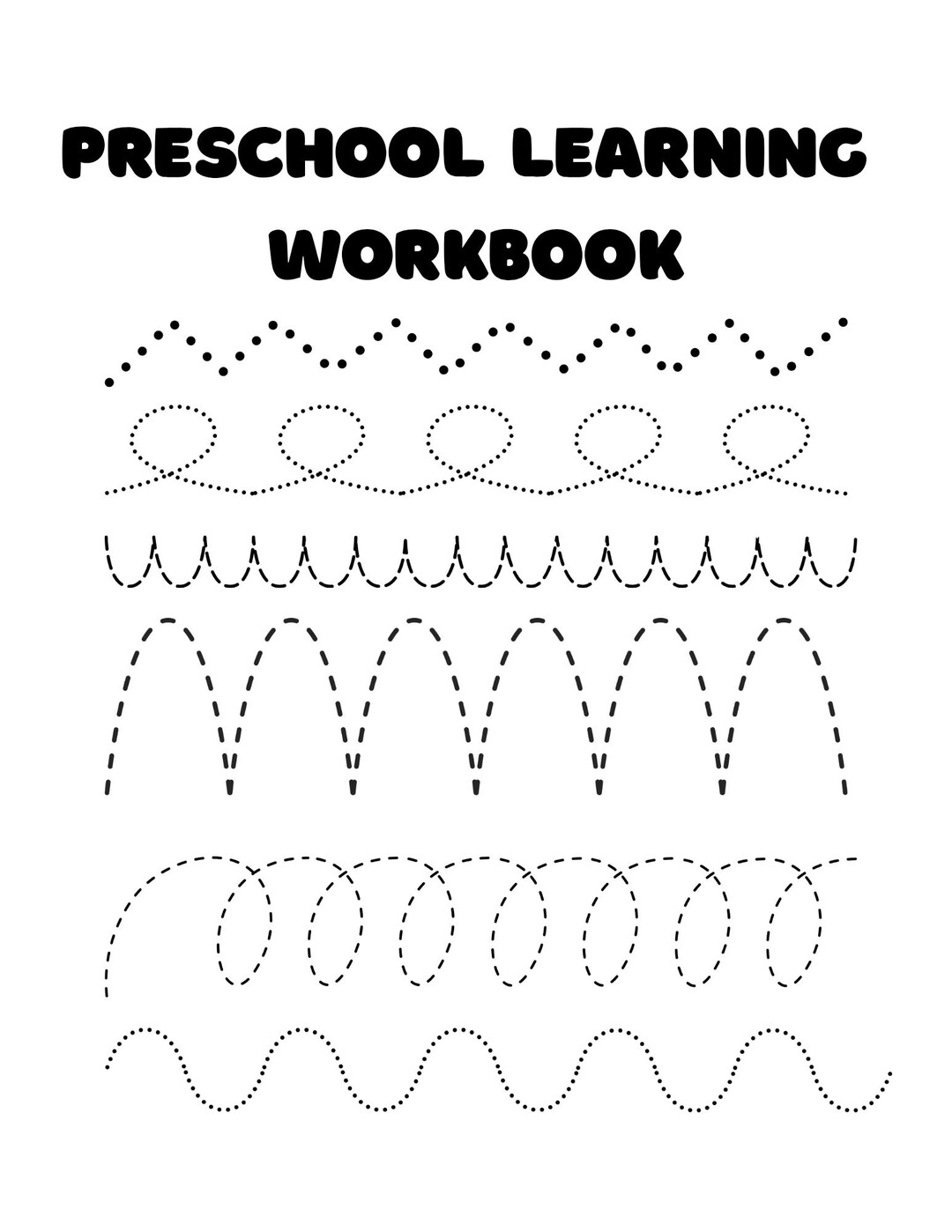 Pre-writing Practice Book: Learn Line Tracing Skills (PDF Download) - Etsy