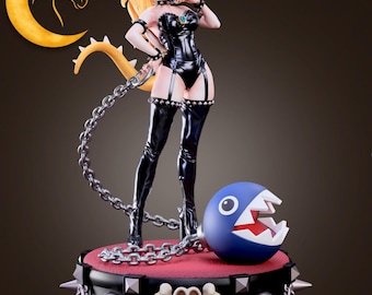 Bowsette Figure 3D Painted Figures, Action Figurines, Handmade Miniature Scupulture, Gift Fiegurine
