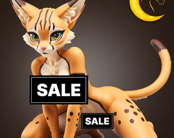 Furry Anthro Figur, 3D Bemalte Figuren, Actionfiguren, Handgefertigte Miniatur Skulptur