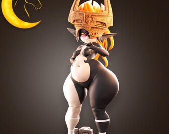 Mystic Imp Girl Figurine – 3D Printed Resin Fantasy Collectible Statue