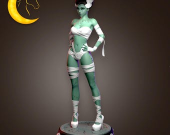 Bride Inspired Monster Pin Up Figure | Gothic Bride Statue | 3D Printed & Hand Painted Collectible
